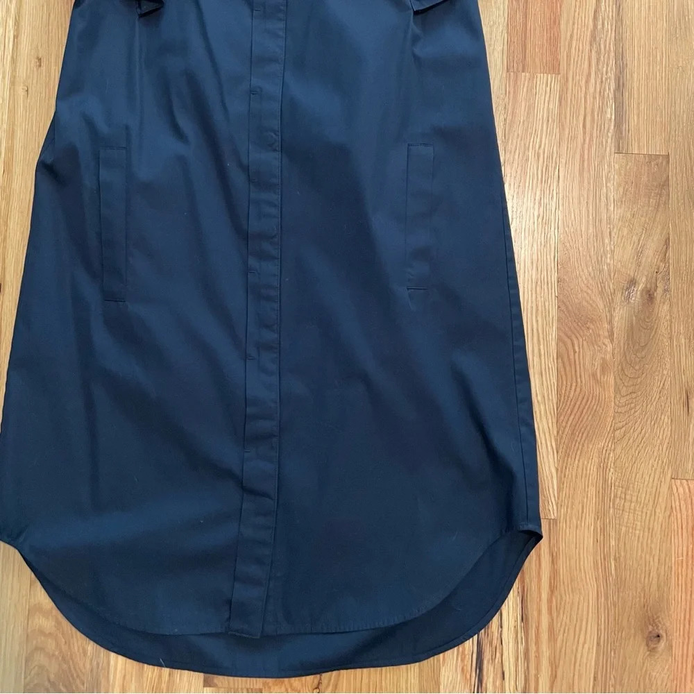 Vince Navy Blue Cotton Off Shoulder Mini Dress w/ Pockets Size 00 - Picture 2 of 6